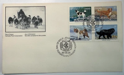Canada 1988 #1217 Dogs of Canada Stamp FDC MNH - Image 1 of 2