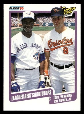 1990  Fleer Tony Fernandez / Cal Ripken, Jr. #634 Blue Jays Orioles - Image 1 of 2