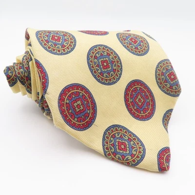 Corbata Burberry Seda Amarillo Rojo Azul Floral 3.5" Ancho 57" Largo EE. UU. Foto 1 de 4