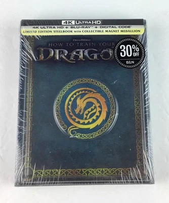 How To Train Your Dragon 4K UHD Limited Edition Steelbook Blu-ray Bluray New - Image 1 of 4