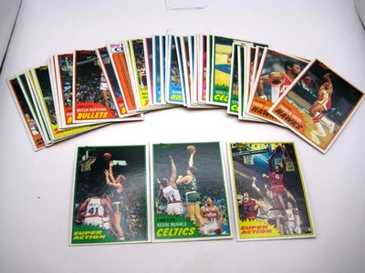 1981-82 TOPPS NBA ВОСТОЧНЫЙ НАБОР (67-110) KEVIN MCHALE ДЕБЮТАНТ, ПТИЦА И ДОКТОР J SA! FR ДОСТАВКА - Изображение 1 из 3
