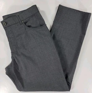 Brax Cooper Pants Mens 35x29 Gray Regular Fit Stretch Wool Blend 5 Pocket Dress - Picture 1 of 14