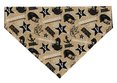 VANDERBILT UNIVERSITY Dog Bandana Pet Scarf ANCHOR DOWN COMMODORES *Made in USA