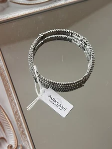 Park Lane Silver Rica Bracelet Retail $44 SILVER Stretch Knot Beveled Detail - Picture 1 of 5