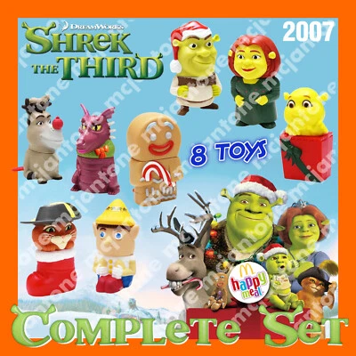 MIP SET 8 McDonald's 2007 SHREK la TERCERA NAVIDAD Trivia Match Juego de Cartas OGRE Foto 1 de 4