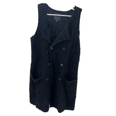 Sanctuary black long line sweater vest wool blend L fall casual workwear winter - Image 1 of 4