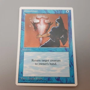 MTG Card Magic Gathering Unsummon Instant Playing Vintage Deckmaster 1995 - Picture 1 of 10