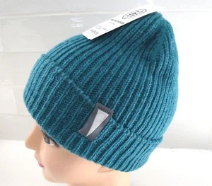 ICE HOTEL Sweden Petrol LAMBSWOOL Beanie Toque Hat UNISEX *WEAR 2 WAYS* Tags - Picture 1 of 7