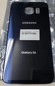 OEM Samsung Galaxy S6 Original Battery Door Glass Back Cover - Blue - Picture 1 of 4