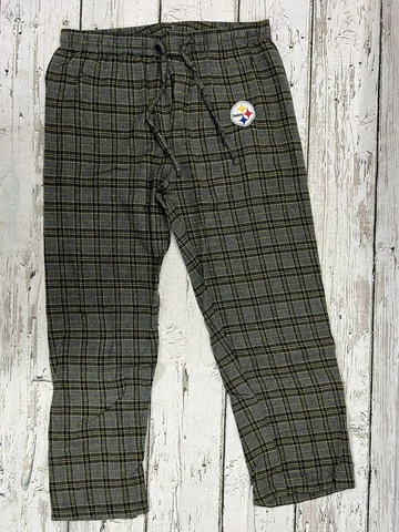 NFL Team Apparel Pittsburgh Steelers Plaid Loungewear Sleepwear Pajama Pants - L Cover