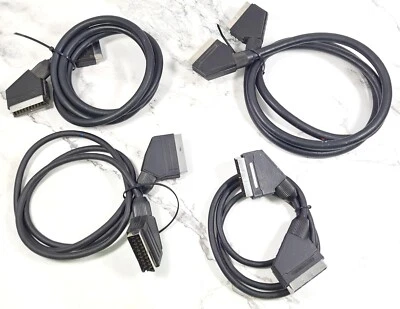 4 x SCART LEAD CABEL - NICKEL PLATED TV DVD CABLE- 1.5 m cable - Image 1 of 4