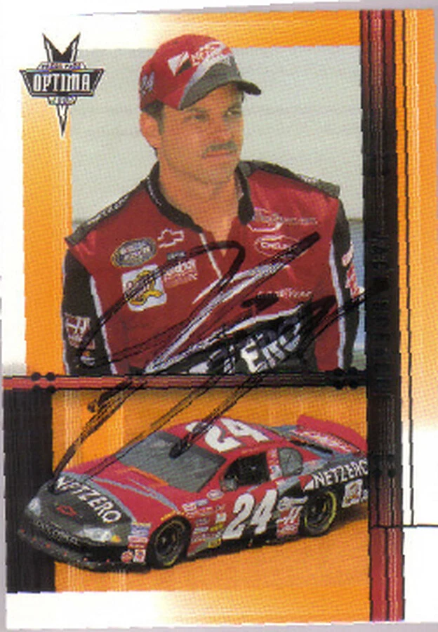 Jack Sprague auto'd 2002 Press Pass Optima NASCAR card  #1039 - Image 1 of 1