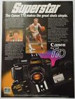 1985 CANON T70 Camera Magazine Ad - Superstar Larry Bird Boston Celtics