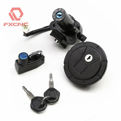 适用于川崎 KLX125 2010 2011 - 2014 年点火开关燃气燃料盖7头盔锁钥匙 — 第 1/4 张图片