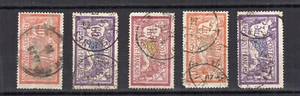 France 1900-26 lot 5 timbres oblitérés Type Merson / TE305 - Picture 1 of 1