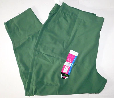 Pantalones Médicos Para Mujer Verde 3XL Ajustados Frente Plano Cintura Pantalones Abertura Tobillo Foto 1 de 4