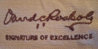 Vintage Rare 1980s DAVID C ROCKOLA Signature Polo Shirt Rockola Manufacturing M - Image 1 of 4