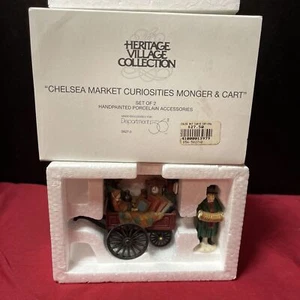 Department 56 CHELSEA MARKET CURIOSITY MONGER & CART  Set of 2 5827-0 - Picture 1 of 3