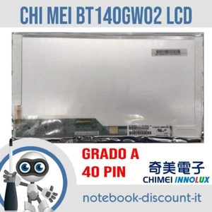 CHI MEI Display BT140GW02 Panel 40 PIN 14" 1366x768 WXGA Bildschirm GRADE A LCD - Bild 1 von 1
