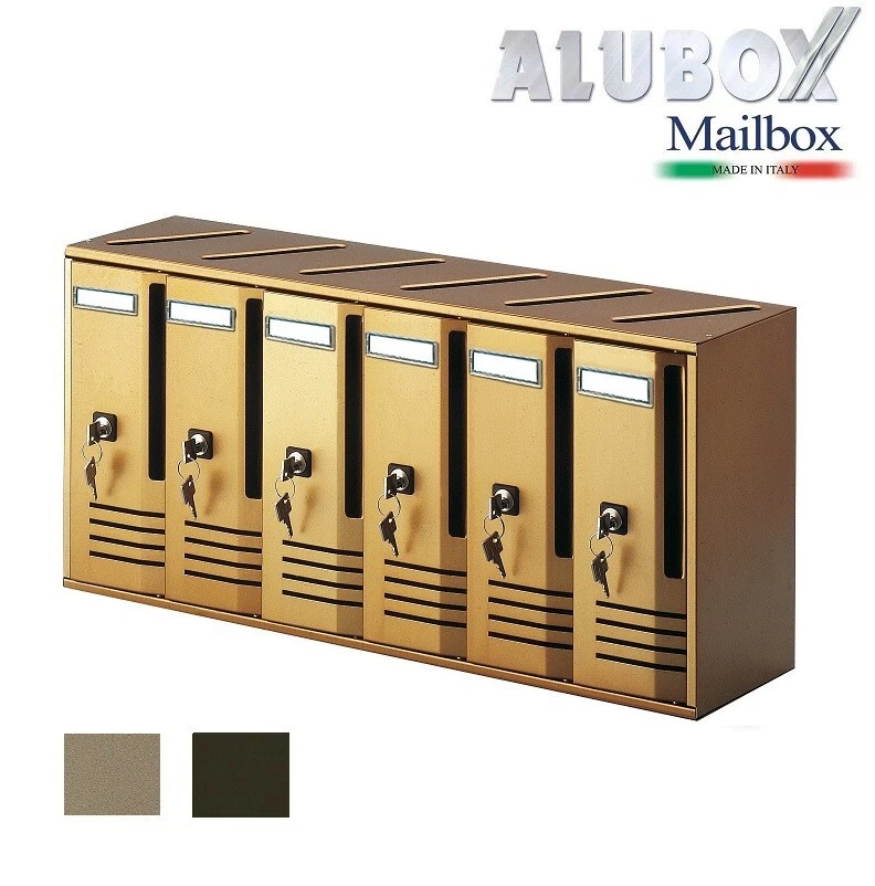 Cassetta Postale Verticale Buca Posta Lettere Condominio 6 Posti Alubox Cubo6 - Immagine 1 di 1