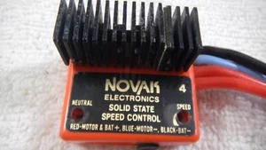 VINTAGE NOVAK NUMBER (4) BRUSHED ESC TESTED WORKS WITH HEAT SINKS NEW 14G WIRE - Picture 1 of 6