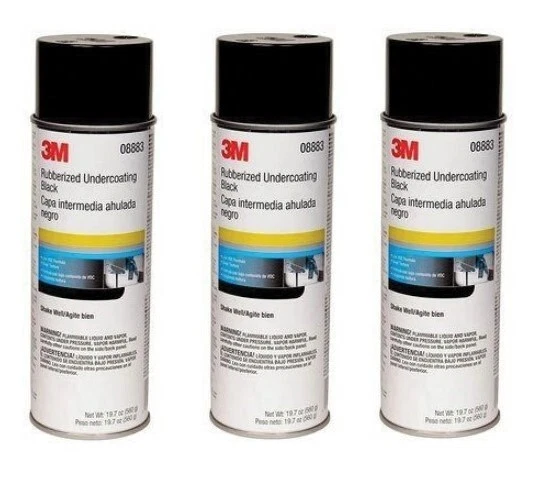Recubrimiento inferior de goma 3M 08883, negro, 19,7 oz. Aerosol (paquete de 3) Foto 1 de 1