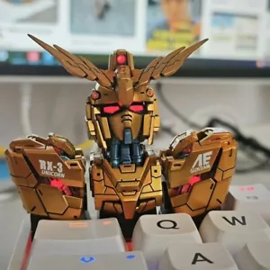 Gundam Mechanical Keyboard with Triple Keycaps Unicorn Gundam 03 Phenex - Picture 1 of 8