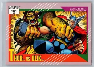 1991 Marvel Arch-Enemies Impel Trading Cards #122 Thor vs Ulik Set Break! NM MT+ - Bild 1 von 2