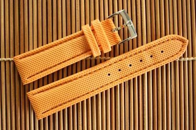 20 ММ AQUA СЕРЕБРЯНЫЙ С ПРЯЖКОЙ ОРАНЖЕВЫЙ ВОДОНЕПРОНИЦАЕМЫЙ РЕМЕШОК ДЛЯ ЧАСОВ OMEGA - Изображение 1 из 4