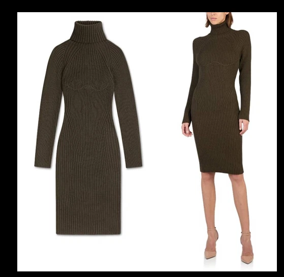 XL - Vestido midi acanalado cuello alto Tom Ford verde - Con etiquetas - PVP $2,200 AUD Foto 1 de 1