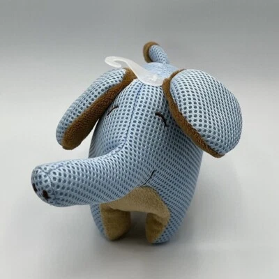Дышащая детская сетчатая игрушка слон погремушка гофрированная плюшевая мягкая игрушка  - Изображение 1 из 4
