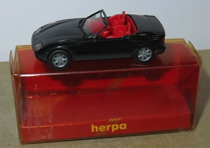Micro Herpa Ho 1/87 BMW Z1 Cabrio Nera IN Metallo Interno Rosso #3074 IN Box - Foto 1 di 7