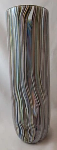 Isle of Wight Studio Glass Zanfirico Pietra Very Large Cylinder Vase - Picture 1 of 11