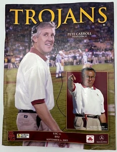 USC Trojans VS BYU 9.6.2003 Fußballprogramm mit Pete Carroll auf Cover - Bild 1 von 8