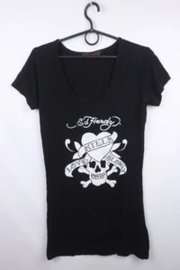 Ed Hardy by Christian Audigier Black Crew Neck Short Sleeves Pullover T-Shirt XL - Picture 1 of 16