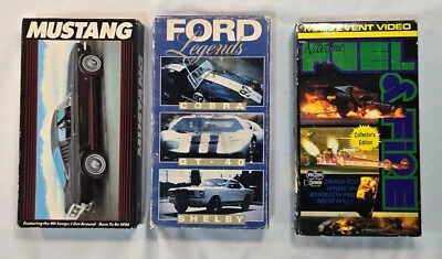 Car VHS Lot of 3 Ford Legends, Ford Mustang, Fuel & Fire Main Event Video Foto 1 de 4