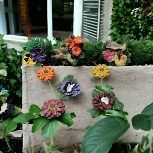 6 Vintage Hummingbird Springtime Colorful Flowers Refrigerator Magnets Lot Set - Picture 1 of 6