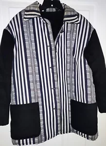 Black & Tan Lined Coat with Pockets XL - Picture 1 of 7