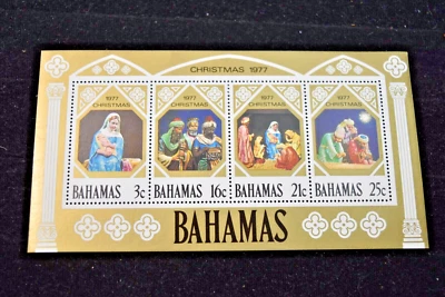 BAHAMAS CHRISTMAS 1977   M/S  S419a    MNH - Image 1 of 3