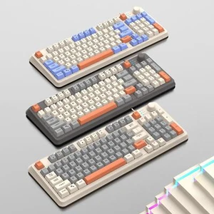 RGB Gaming Keyboard, Computer Keyboard 94 Keys with Volume Knob Quiet Silent RGB - Picture 1 of 16