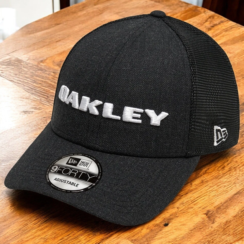 Oakley Heather Era 9forty Trucker Mesh Snapback Blackout Adjustable Hat