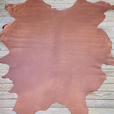 Tobacco Brown Distressed Leather 50+ Sqft Upholstery Full Cow Hide Beautiful  - Image 1 of 4