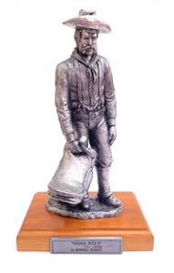 MICHAEL RICKER ROOSEVELT ROUGH RIDERS PEWTER 9-1/2” STATUE #386 Of 1250 - Picture 1 of 7