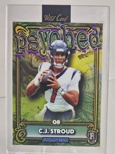 🔥CJ Stroud 2023 Wild Card Draft Alumination Psyched Rookie Texans RC 3/50🔥 - Picture 1 of 5
