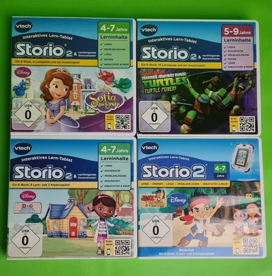 4x Vtech Storio 2 Lernspiele - Teenage Mutant Ninja Turtles, Sofia die Erste etc - Bild 1 von 3