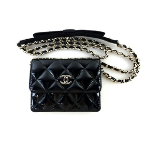 CHANEL Monedero Cadena Lacado con Correa de Lazo WOC AP4466 12260 148635677 - Imagen 1 de 7