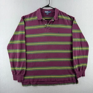 Polo Ralph Lauren Hemd Herren XL Lila Baumwolle Langarm Polo Rugby Preppy - Bild 1 von 13