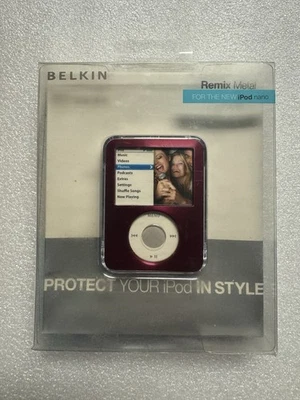 Belkin Remix Red Metal Case For The 3rd Generation Ipod Nano. F8Z231. New! - Image 1 of 4