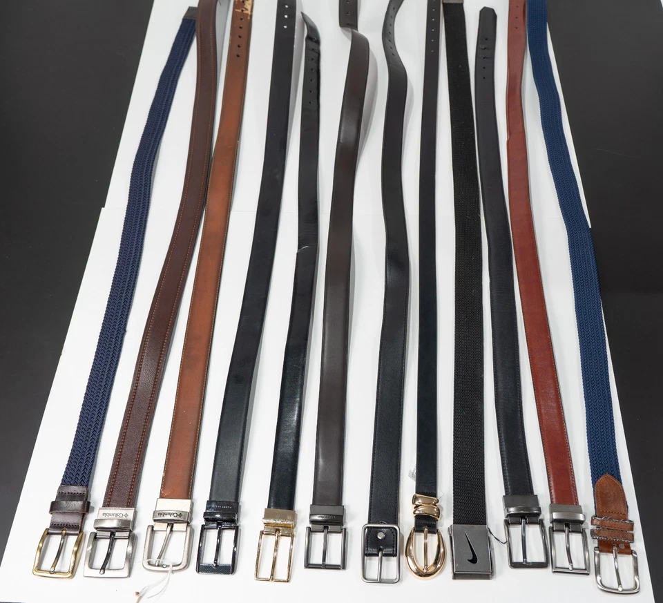 Lote de 20 cinturones de diseñador de cuero sintético o trenzados para hombre Larsson & Co. Foto 1 de 4