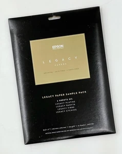 Epson Legacy Papers Sample Pack 8.5"x11" 12 sheets, Platine, Baryta, Fibre  NEW - Picture 1 of 2